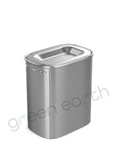 PushTin | Child Resistant | Recyclable Silver Metal Tin Containers 4 Oz | 150 Count Silver Green Earth Packaging - 20