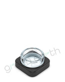 Qube | Child Resistant | Small Square Glass Jars 5mL | Black with Black Lid & White Interior Green Earth Packaging - 22