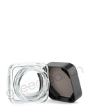 Qube | Child Resistant | Small Square Glass Jars w/ Lids 9mL | Clear with Black Lid Green Earth Packaging - 11