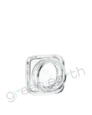 Qube | Child Resistant | Small Square Glass Jars w/ Lids 5mL | Clear with Black Lid Green Earth Packaging - 5