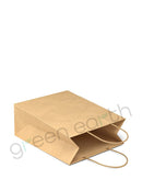 Recyclable Brown Kraft Paper Shopping Bags w/ Handles 8.03in x 10.07in | 250 Count Brown Green Earth Packaging - 2