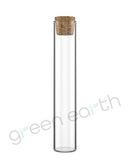 Recyclable Clear Glass Tubes w/ Cork Tops | 120mm - Clear | Sample Green Earth Packaging - 1