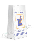 Recyclable Kraft Paper Rx Pharmacy Prescription Thank You Bags 6in x 11in | White - Green Earth Packaging - 10