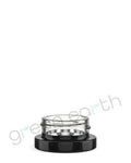 Small Recyclable 38/400 9mL Glass Jars 9mL | 288 Count Black w/ Metallized Interior Green Earth Packaging - 1