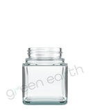 Square Recyclable 46/410 3 Oz Clear Glass Jars | 3 Oz - Clear | Sample Green Earth Packaging - 1