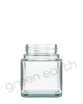 Square Recyclable 46/410 3 Oz Clear Glass Jars 3 Oz | 80 Count Clear Green Earth Packaging - 1