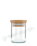 Straight Sided Clear Glass Jars w/ Wooden Lids 2 Oz | 200 Count Clear Green Earth Packaging - 10