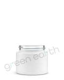 Straight Sided Clear Recyclable 50/400 Glass Jars | 2 Oz - White | Sample Green Earth Packaging - 1