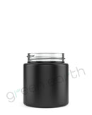 Straight Sided Clear Recyclable 50/400 Glass Jars | 3 Oz - Black | Sample Green Earth Packaging - 1