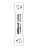 Tamper Evident Biodegradable Packaging Symbol 0.5in x 2.75in Dogbone Sticker Labels | 0.5in x 2.75in - SMPL-LABEL-BIOTEDB - 1