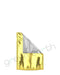 Tamper Evident Glossy Mylar Bags w/ Windows Tear Notch | 3.6in x 5in - Gold - Tear Notch | Sample Green Earth Packaging - 1