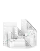 Tamper Evident | Glossy Mylar Bags w/ Window Tear Notch 6in x 9.3in | White No Tear Notch Green Earth Packaging - 20