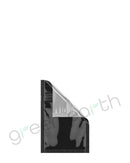 Tamper Evident | Glossy Mylar Bags w/ Window Tear Notch 3in x 4.5in | Black No Tear Notch Green Earth Packaging - 6