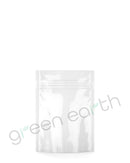 Tamper Evident | Glossy Opaque Mylar Bags w/ Tear Notch 3.6in x 5in | White Tear Notch Green Earth Packaging - 2