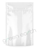 Tamper Evident | Glossy Opaque Mylar Bags w/ Tear Notch 6in x 9.3in | White Tear Notch Green Earth Packaging - 8
