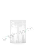 Tamper Evident | Glossy Opaque Mylar Bags w/ Tear Notch 3.6in x 5in | White No Tear Notch Green Earth Packaging - 5
