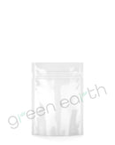 Tamper Evident | Glossy Opaque Mylar Bags w/ Tear Notch 3.6in x 5in | White No Tear Notch Green Earth Packaging - 5