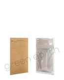 Tamper Evident | Kraft Paper Mylar Bags w/ Windows 3in x 4.5in | 1000 Count Brown Green Earth Packaging - 2